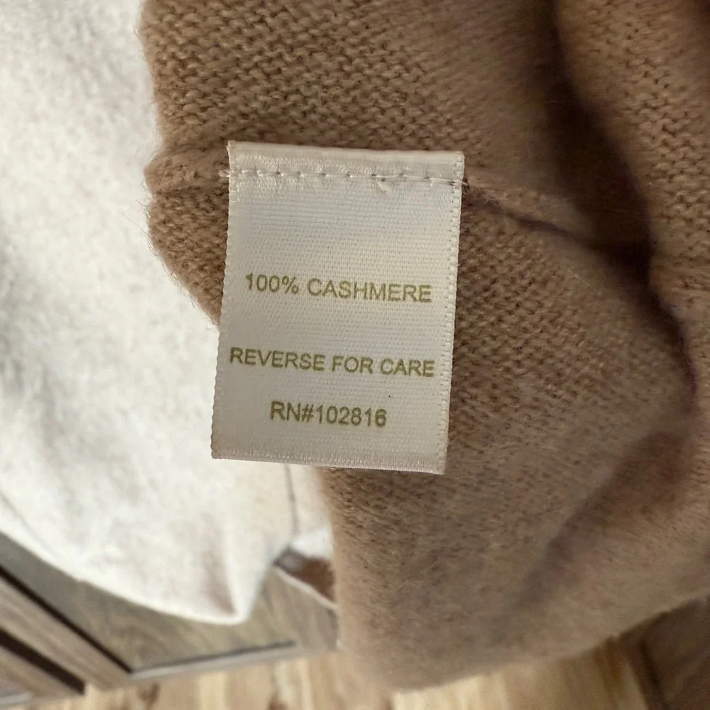 100% Cashmere Sweater 3/4 sleeve oversized - Picture 3 of 3